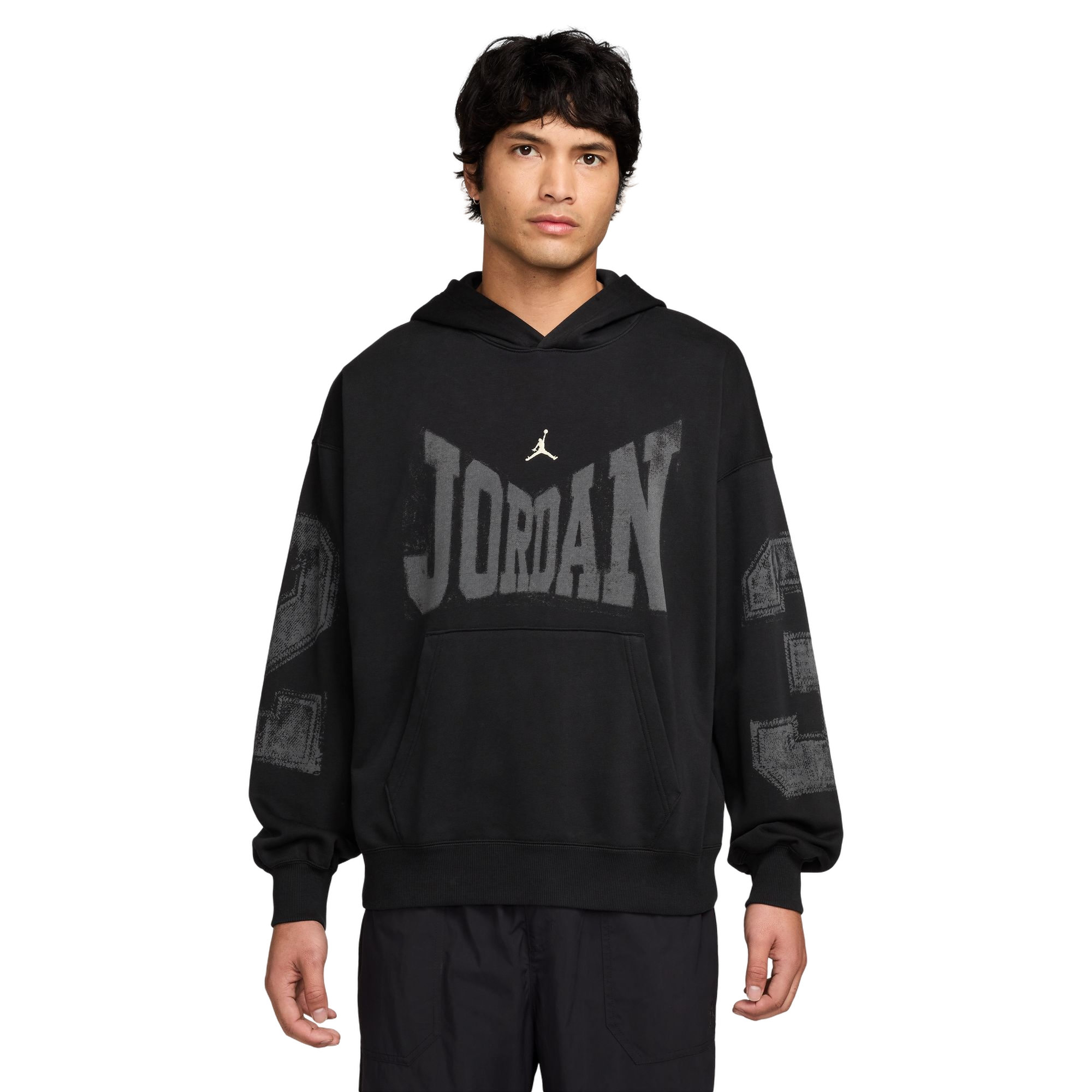 Jordan Men's Brooklyn Collegiate Pullover Hoodie-Black